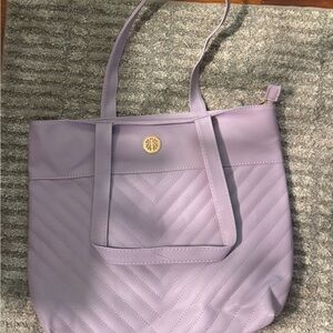 Chic Lavender Quilted Tote Bag